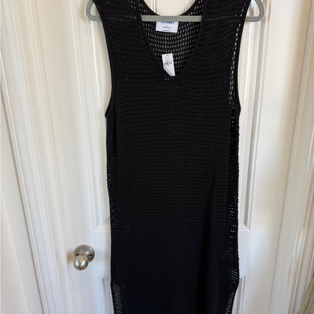Old Navy Black Crochet Midi Dress